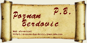 Poznan Berdović vizit kartica